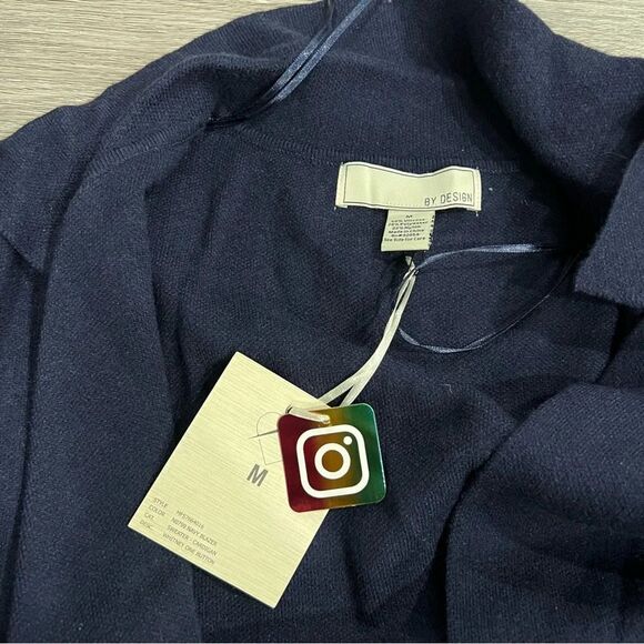 By Design Nordstrom Whitney One Button Blazer Cardigan Sweater M - Picture 3 of 7